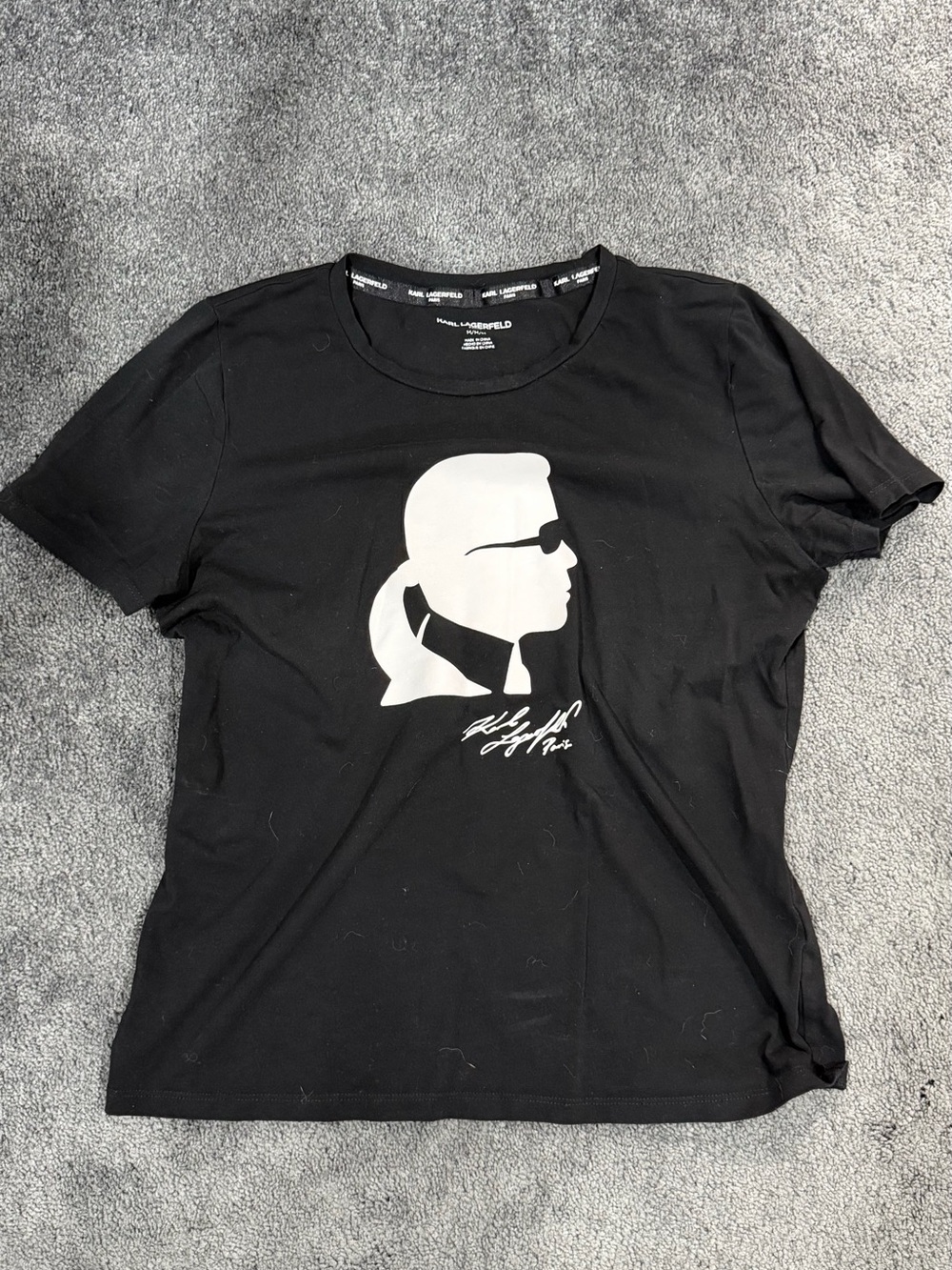 Karl Lagerfeld Black Graphic Logo T-Shirt